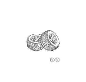 MJX Wheels and tire 14210 (2PCS)